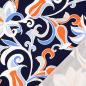 Preview: Viskosejersey - Blumen auf marine